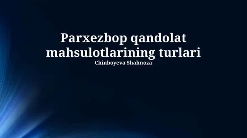 Shokolad mahsulotlari