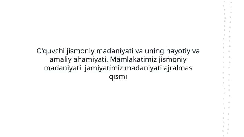 Talabalar jismoniy madaniyat va shaxsiy rivojlanish