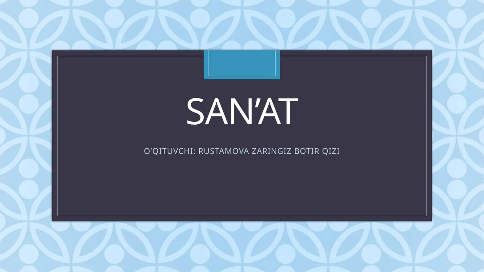 Amaliy san’atda naqshlar