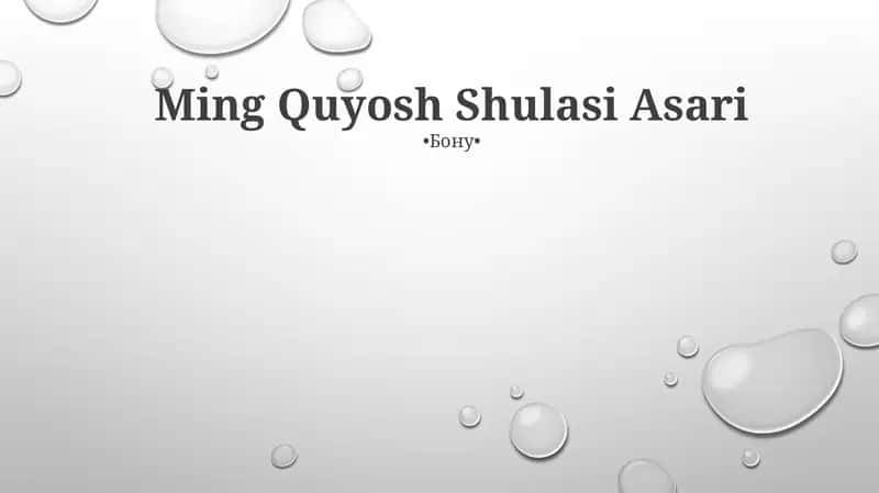 Ming Quyosh Shulasi Asari