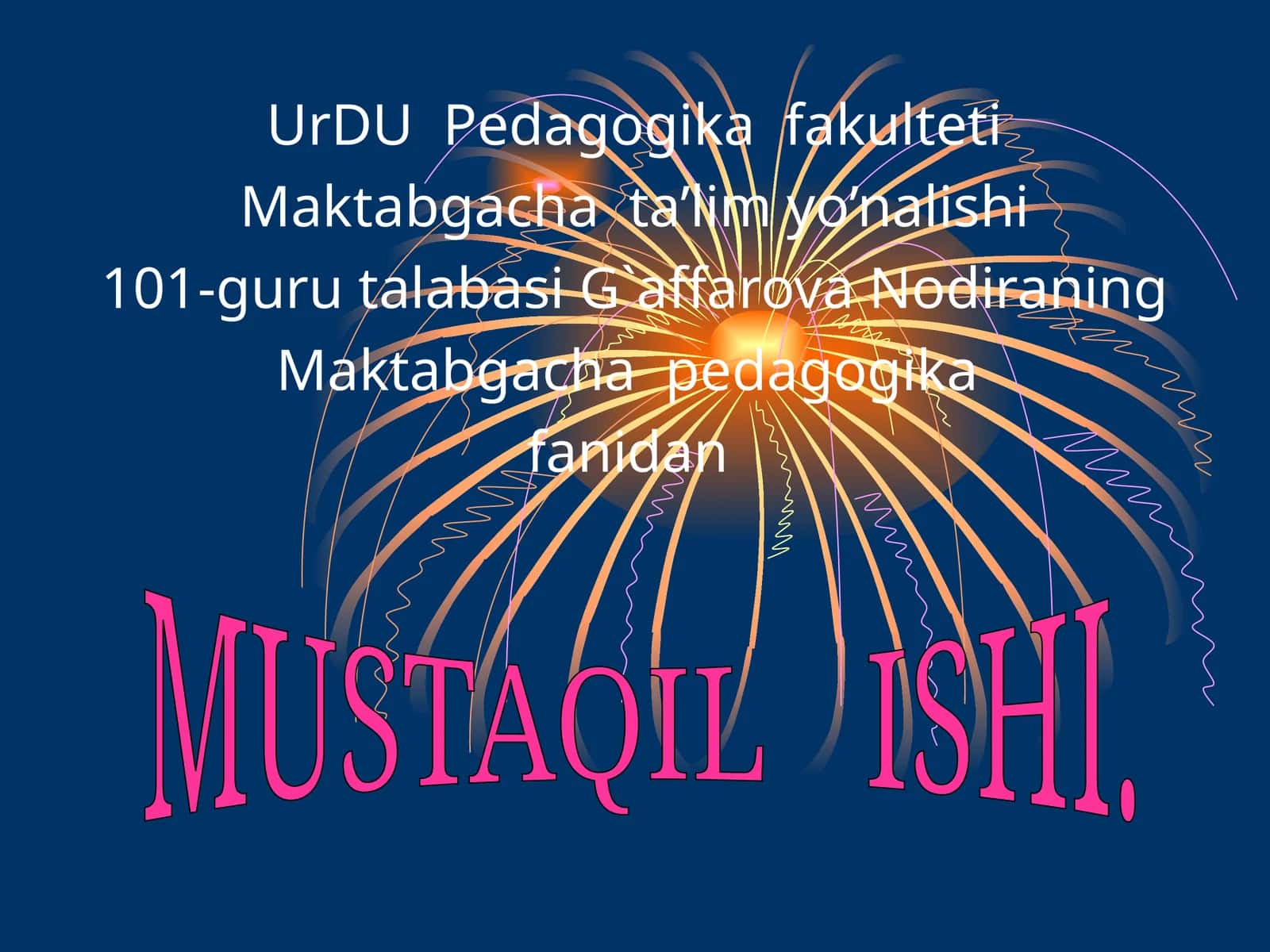 UrDU Pedagogika fakulteti