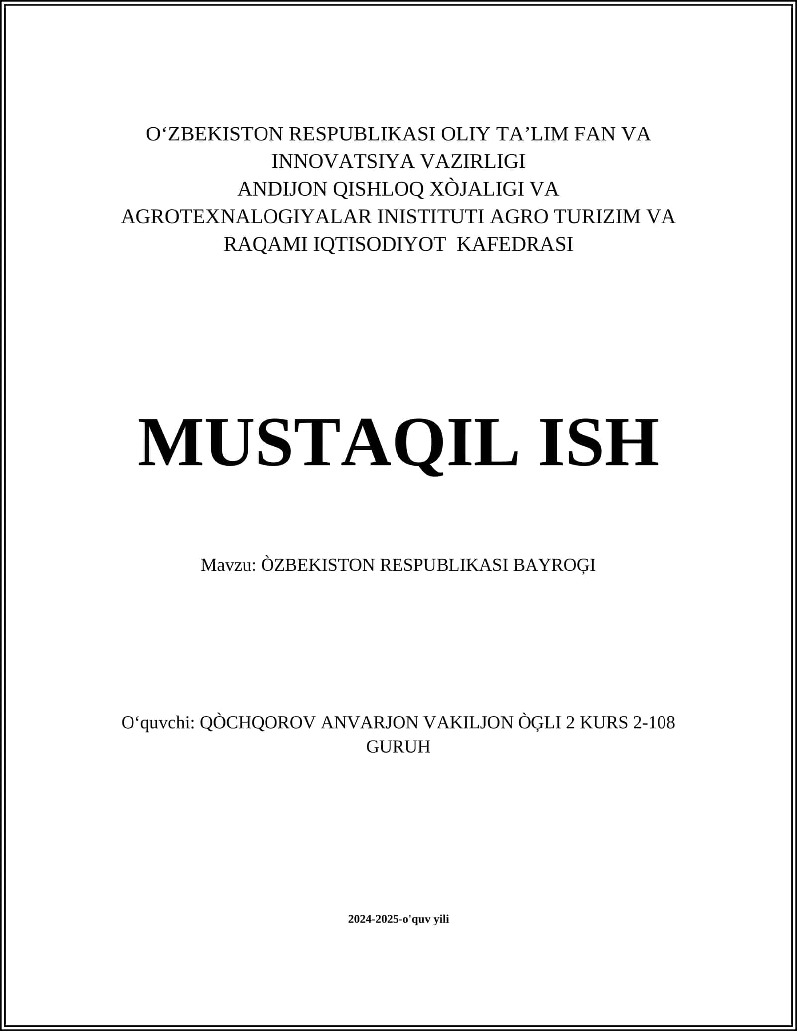 ÒZBEKISTON RESPUBLIKASI BAYROĢI