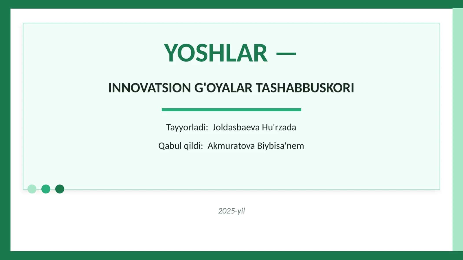 Innovatsion yoshlar