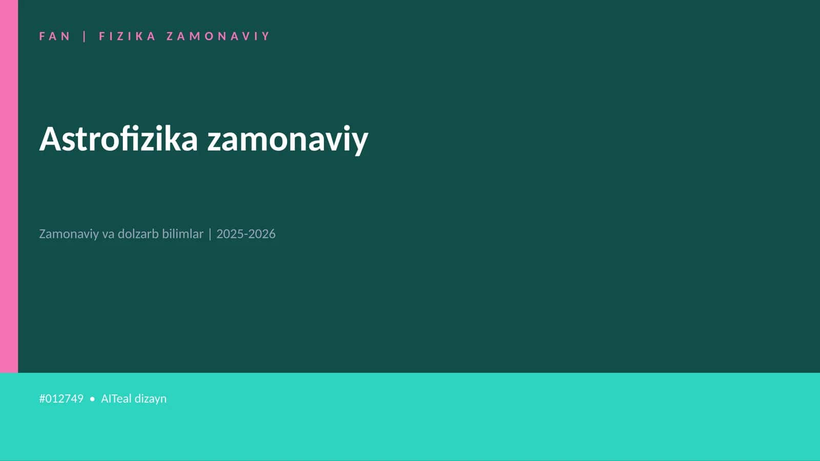 Astrofizika zamonaviy