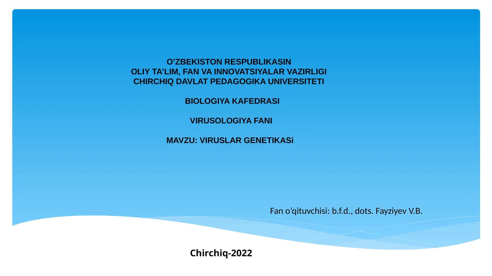 VIRUSLAR GENETIKASi