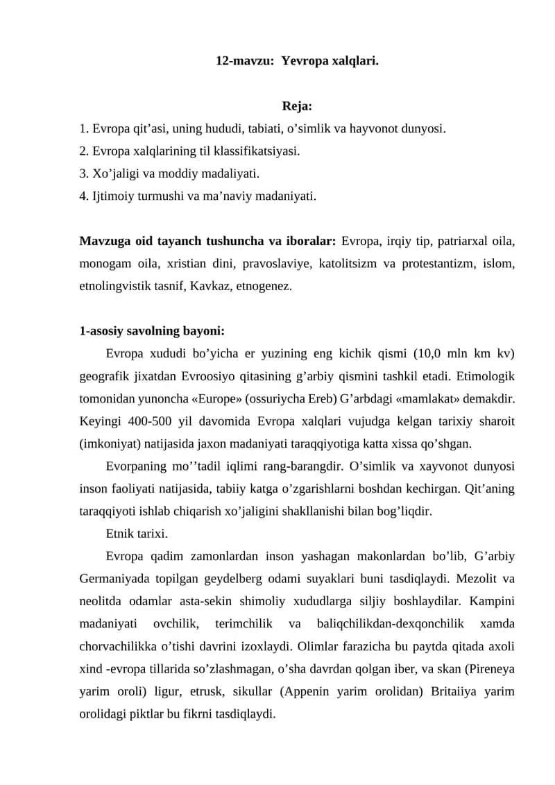 Evropa xalqlari