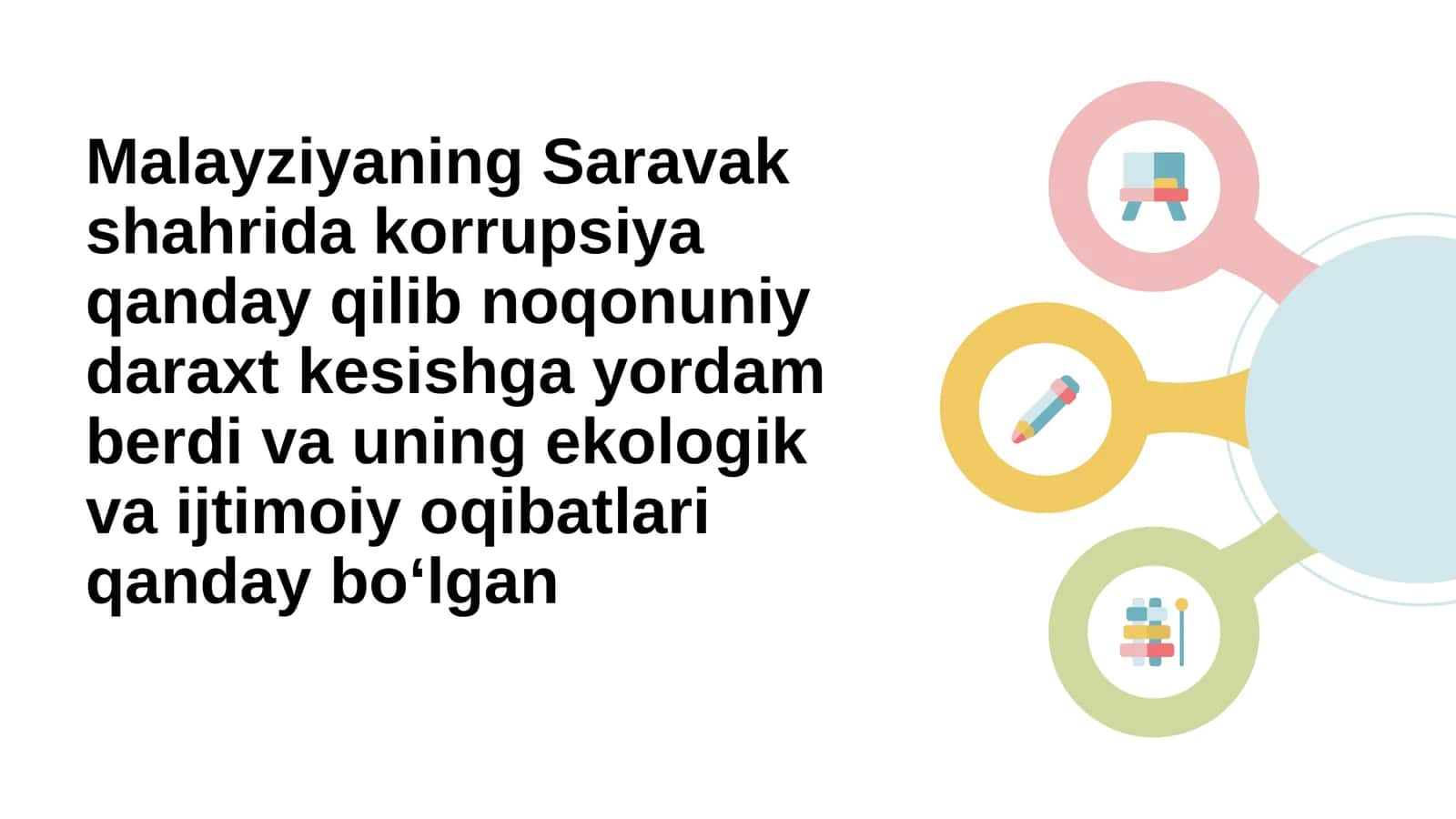 Noqonuniy daraxt kesishning ekologik va ijtimoiy oqibatlari (Saravak, Malayziyada)