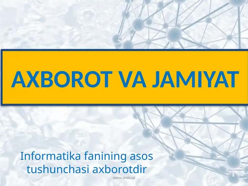 AXBOROT VA JAMIYAT