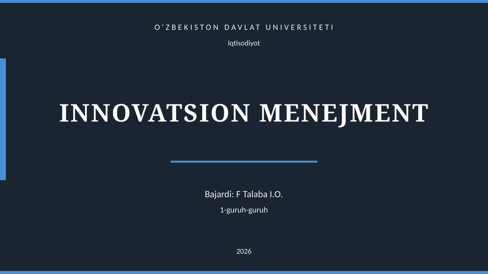 INNOVATSION MENEJMENT