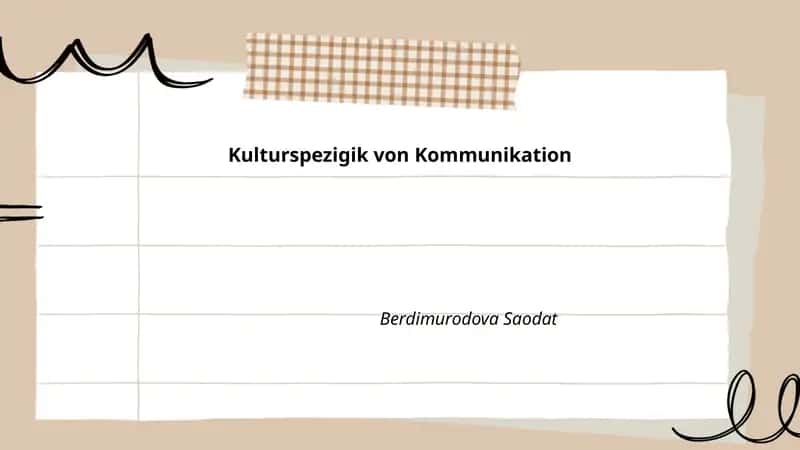 Kulturspezigik von Kommunikation