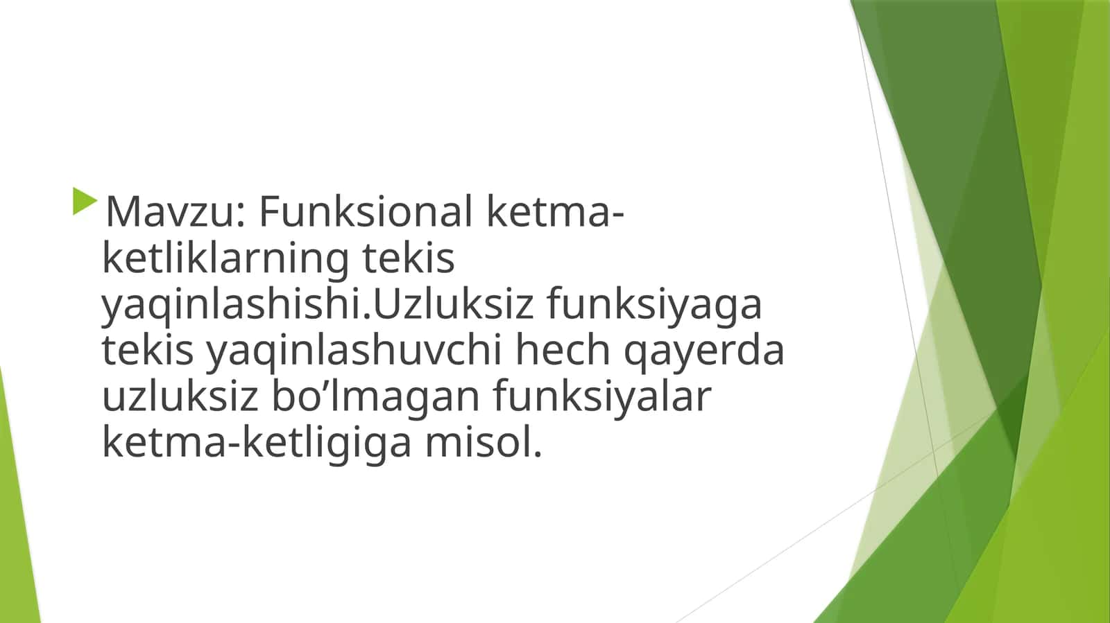 Uzluksiz funksiyalar ketma-ketligi