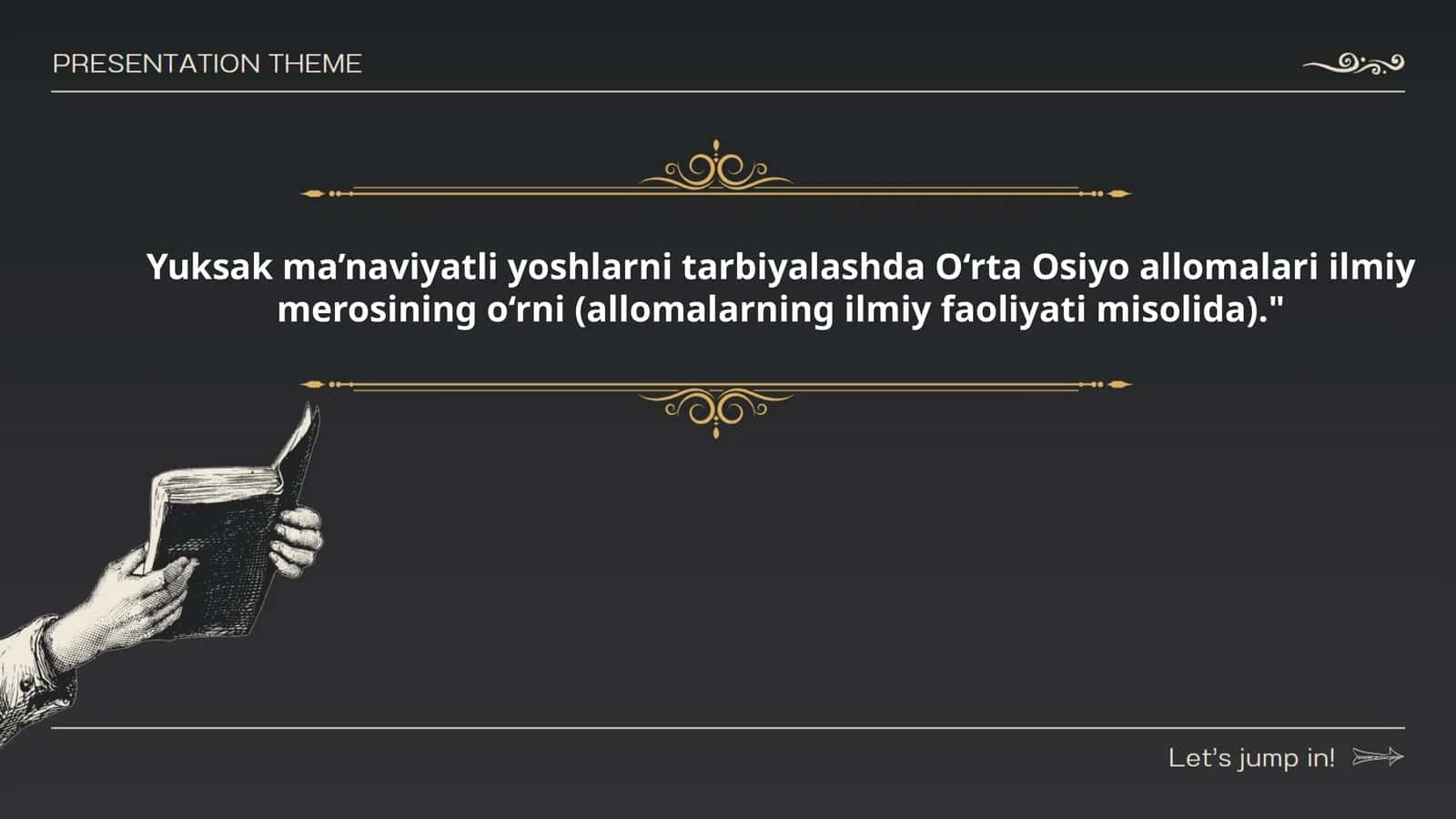 Imom Buxoriyning ilmiy merosi va yoshlar ma'naviyatini shakllantirishdagi o'rni