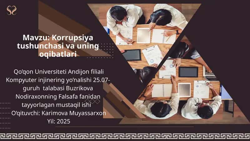 Korrupsiya tushunchasi va uning oqibatlar