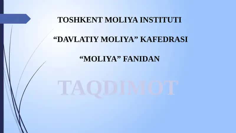 7-mavzu:Moliyaviynazorat