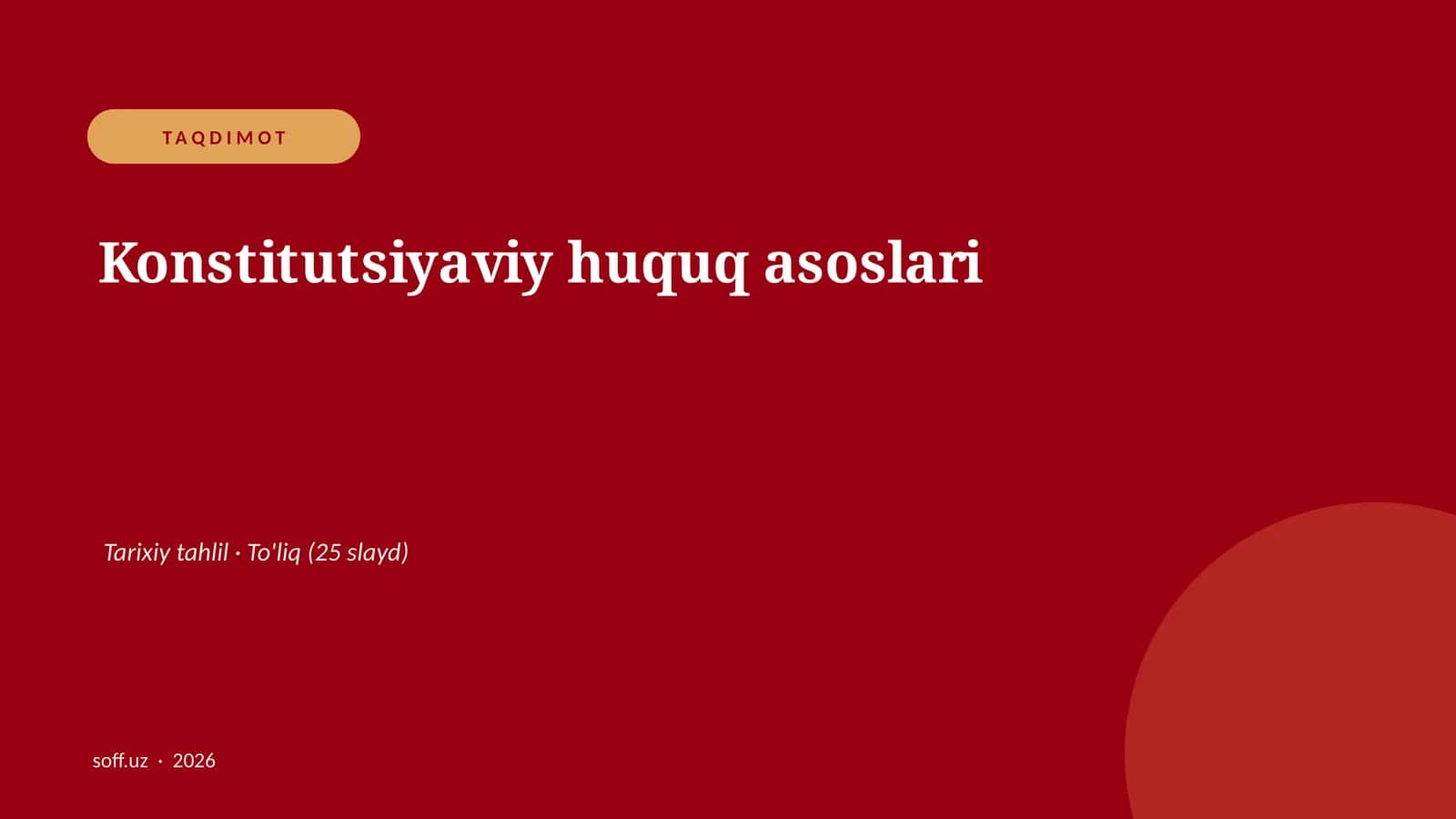 Konstitutsiyaviy huquq asoslari
