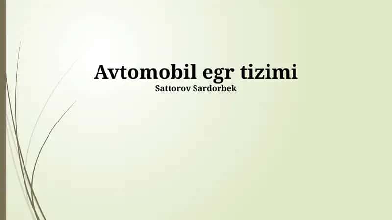 Avtomobil egr tizimi