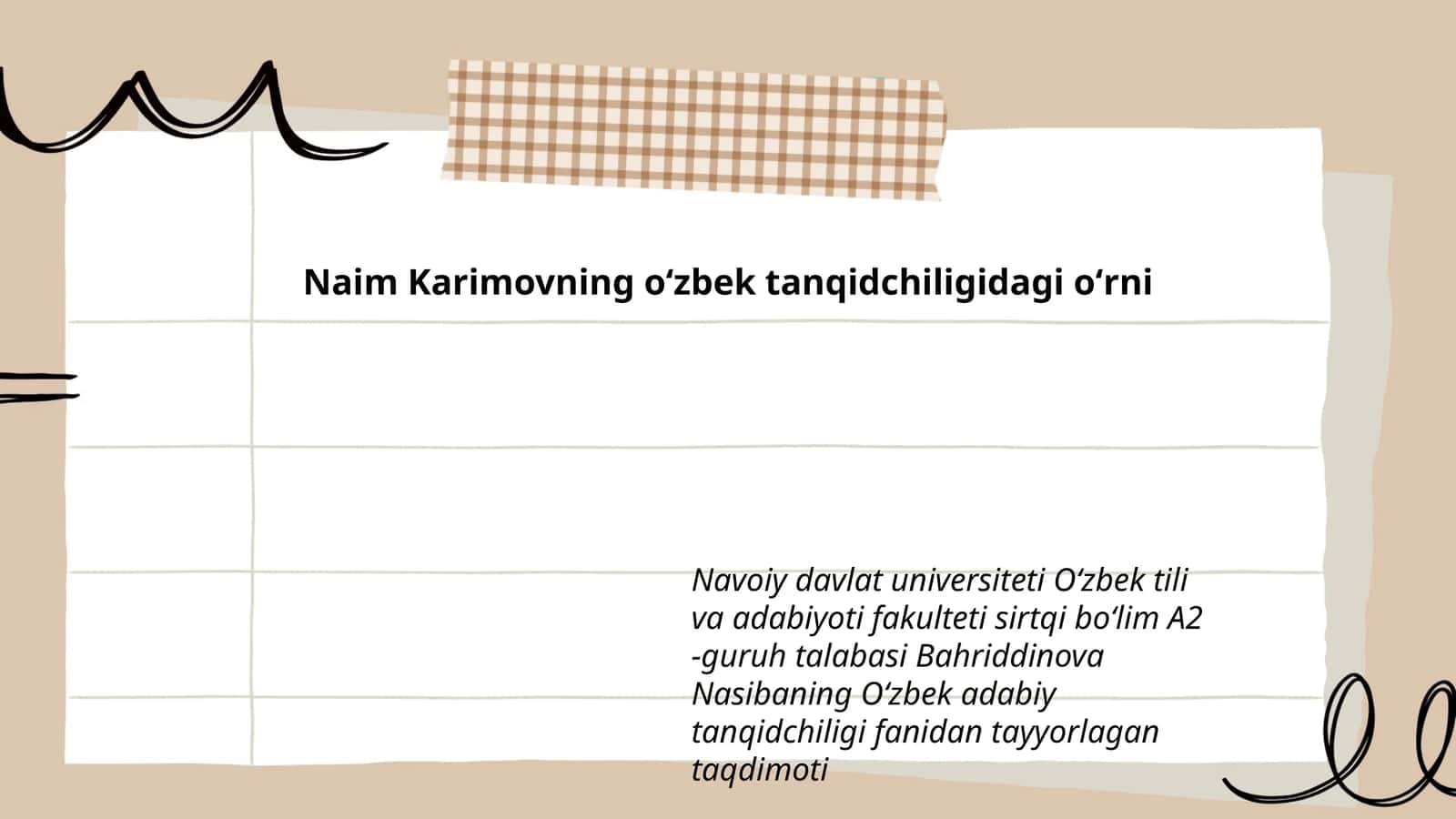 Naim Karimovning oʻzbek tanqidchiligidagi oʻrni