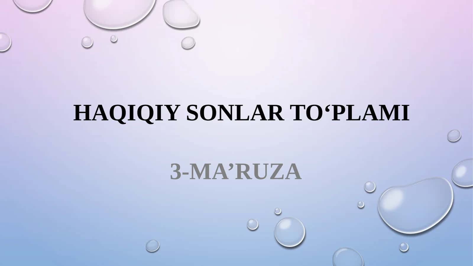 haqiqiysonlarto‘plami
