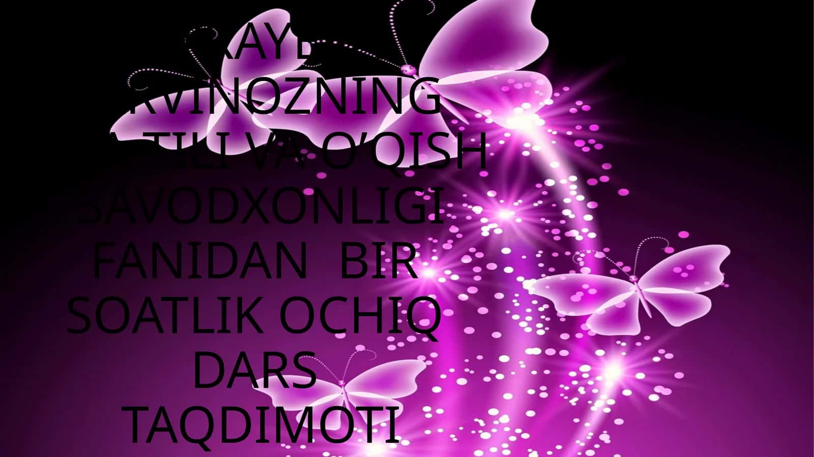 Ochiq dars taqdimoti