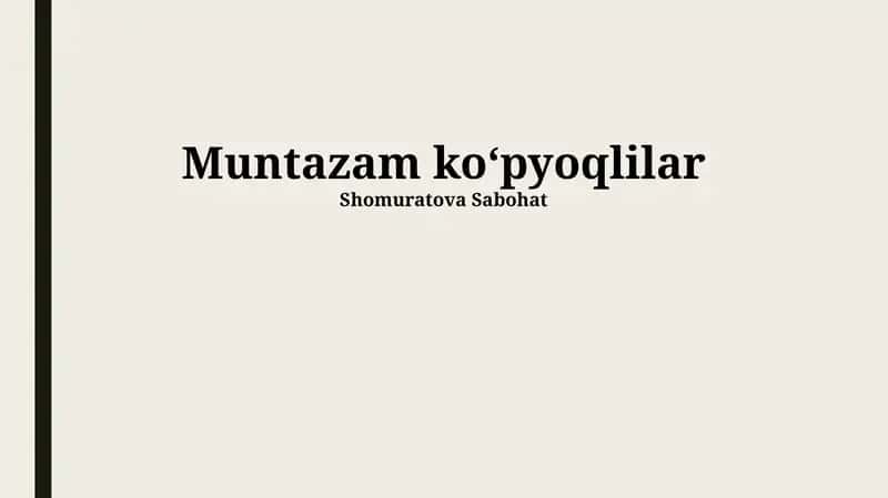 Muntazam Oltiburchaklar