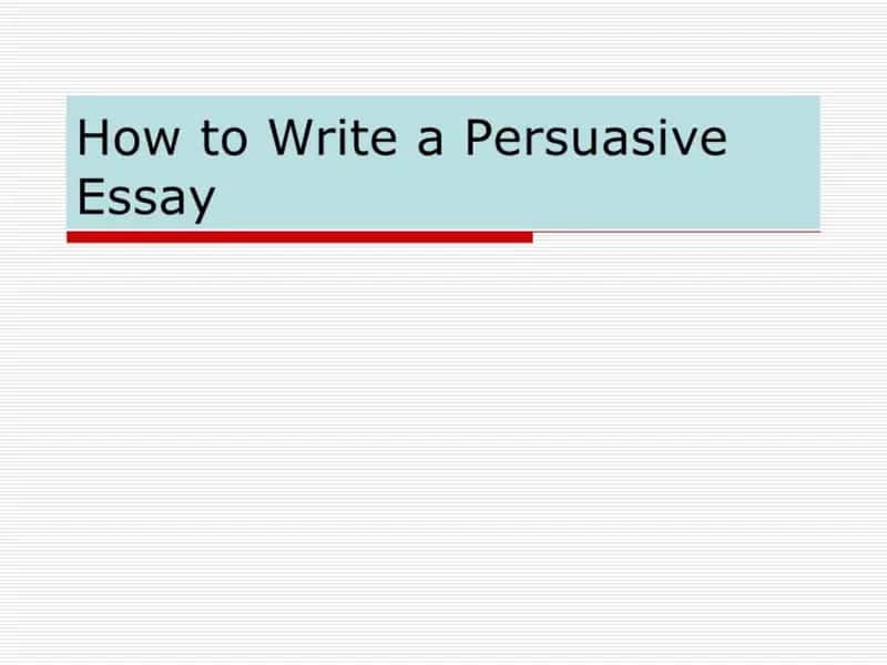 Persuasive Writing