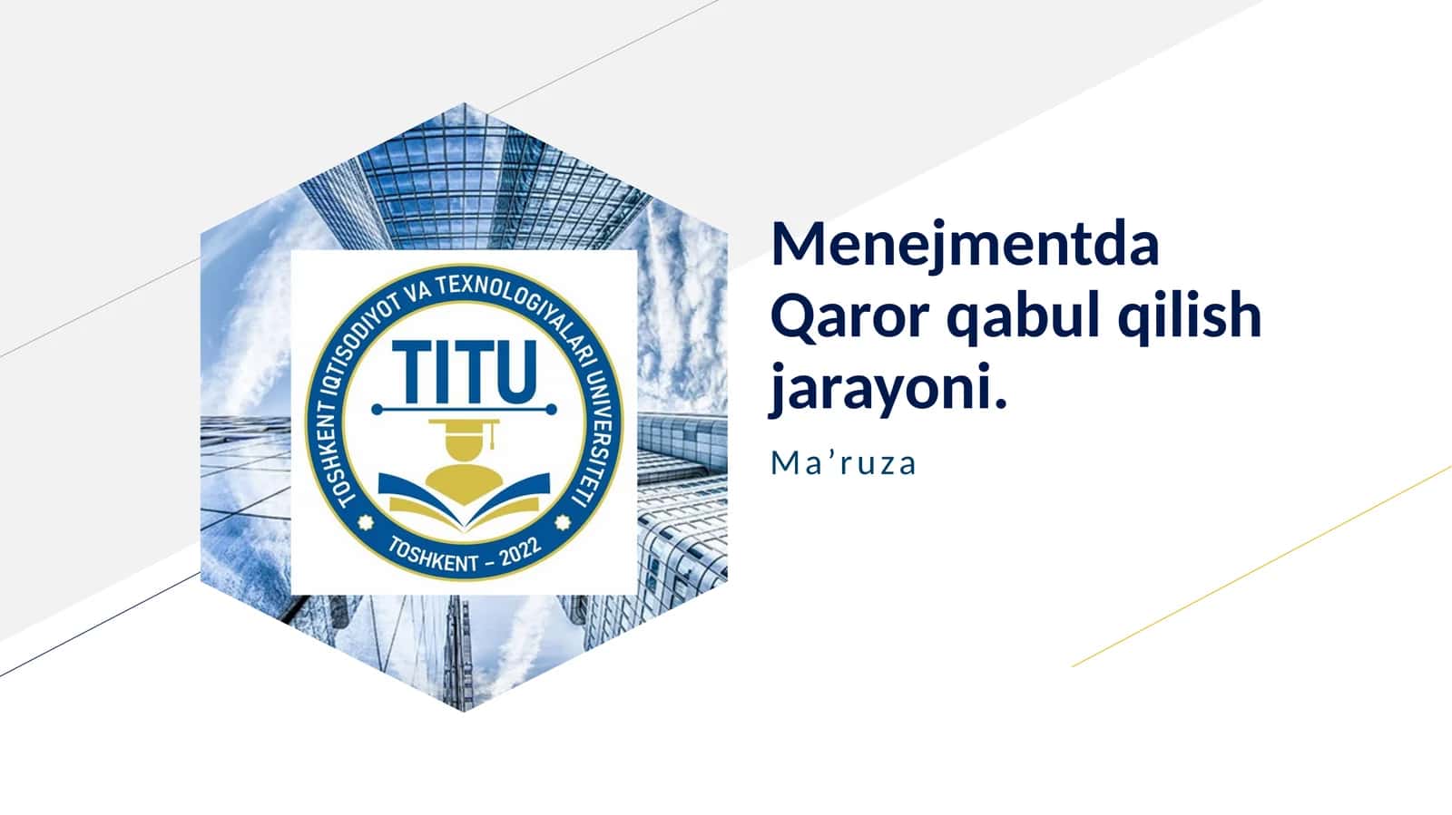 Menejmentda Qaror qabul qilish jarayoni