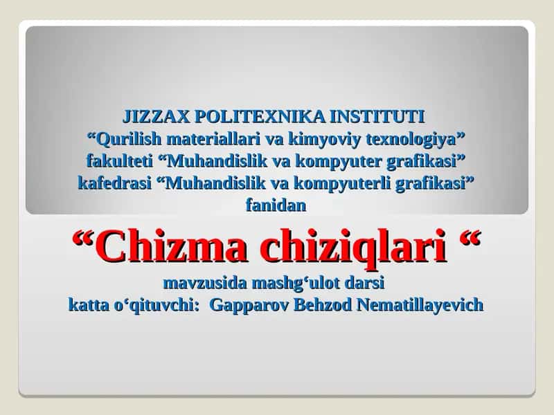 Chizma chiziqlari