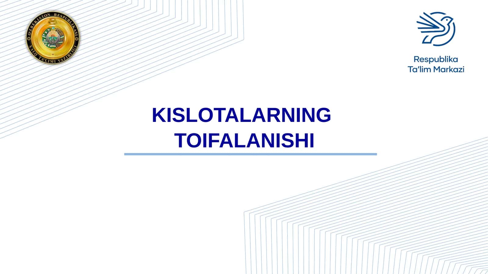 Kislotalarning toifalanishi