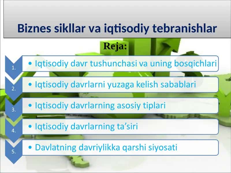 Biznes sikllar va iqtisodiy tebranishlar