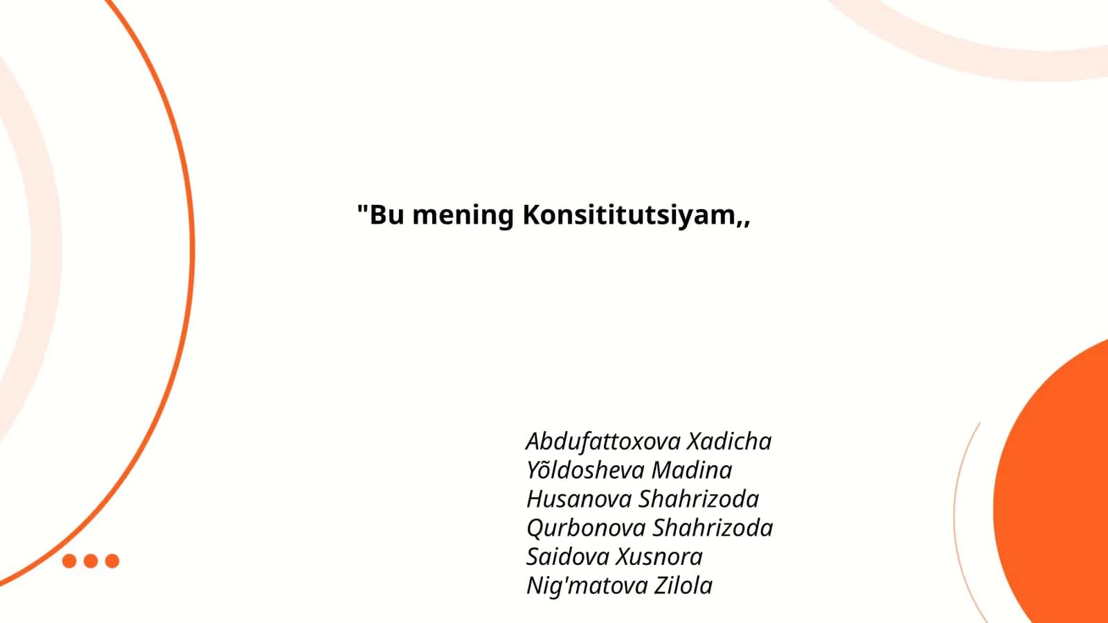 Konstitutsiyaga oid ma’lumotlar