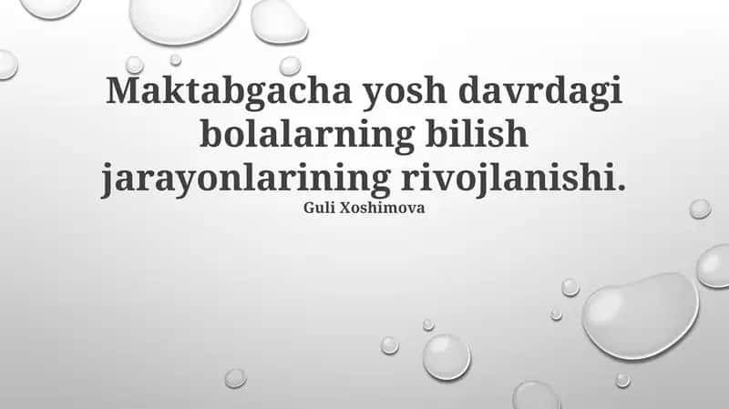 Kognitiv Rivojlanishga Ta'sir Etgan Omillar