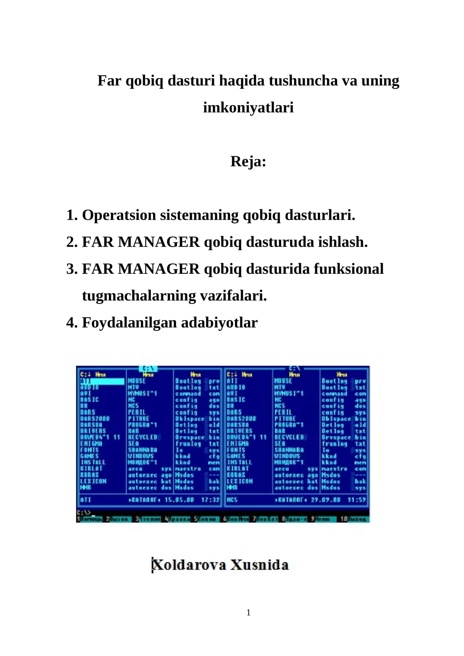 Far Manager dasturi