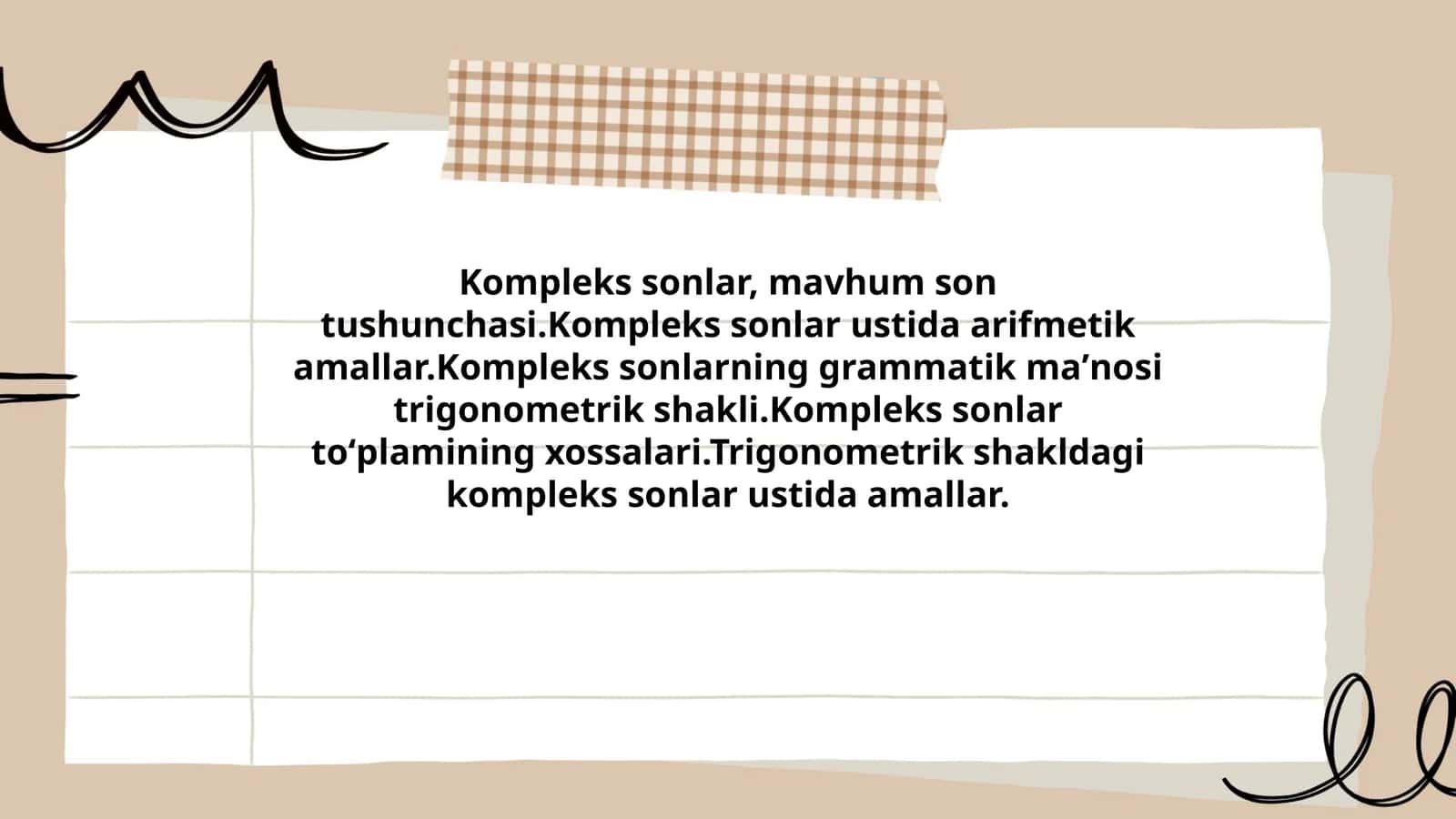 Kompleks sonlar