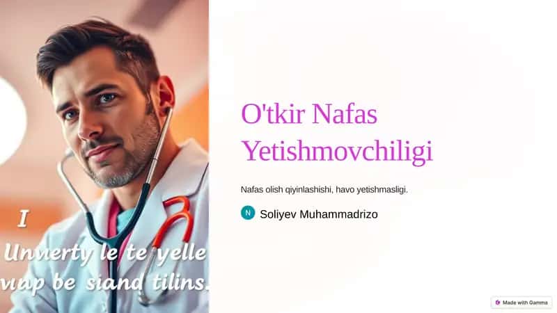 O'tkir Nafas Yetishmovchiligi