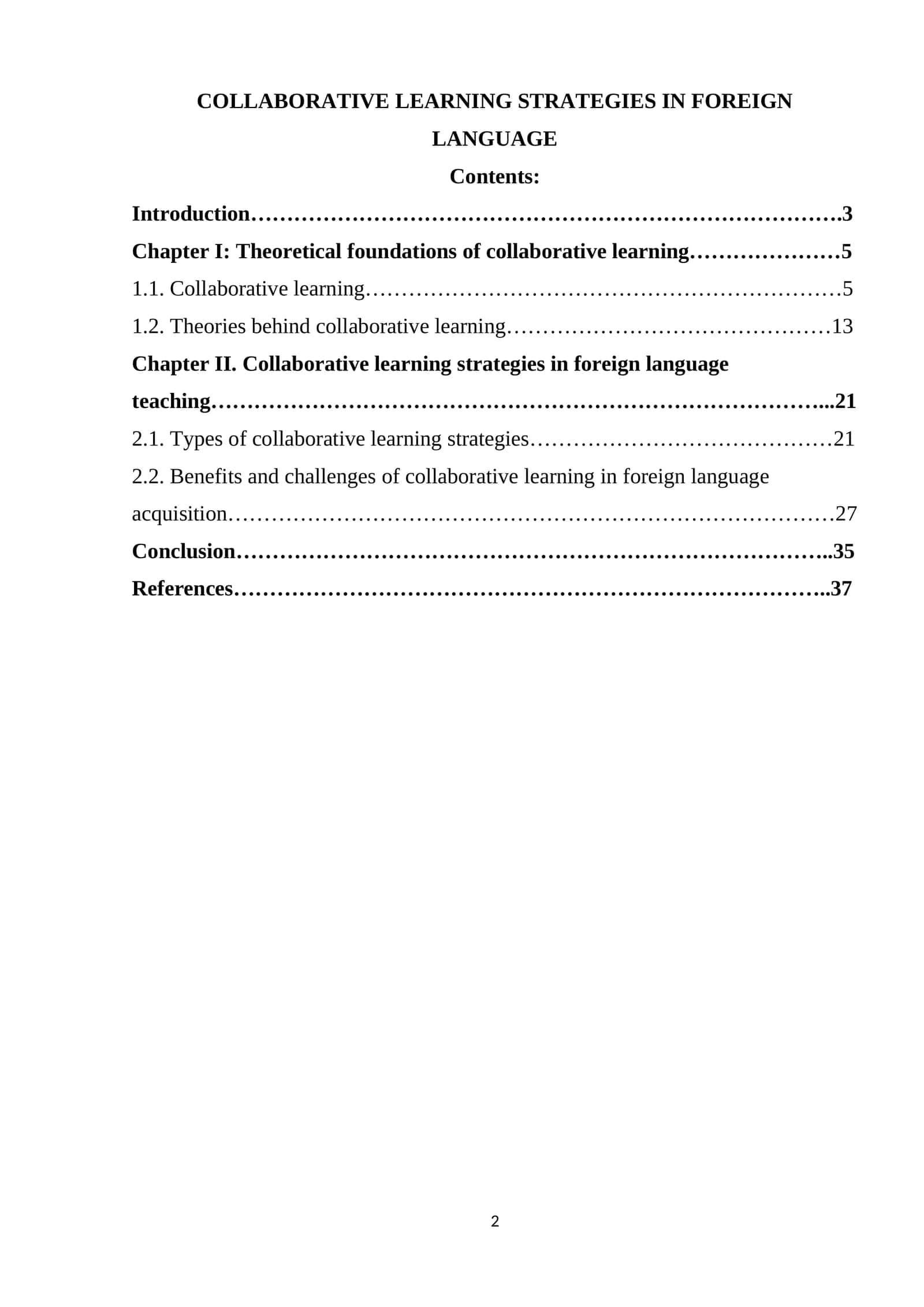 Collaborative Learning Strategies in Foreign Language