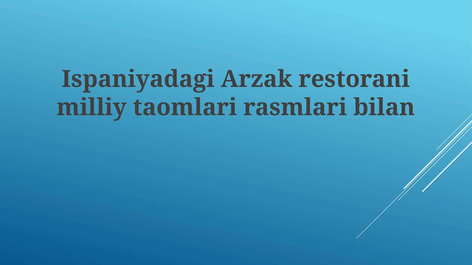 Arzak restoranining milliy taomlari tasvirlari