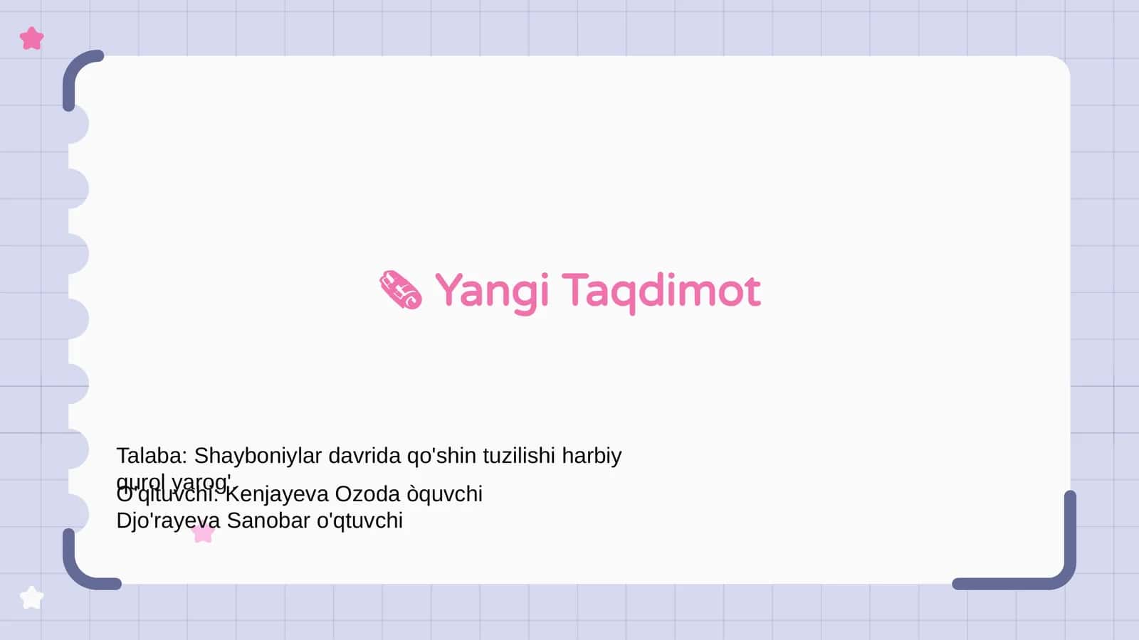 Yangi Taqdimot