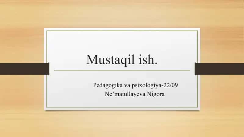 Ongning psixika me’zoni sifatida ajratilishi