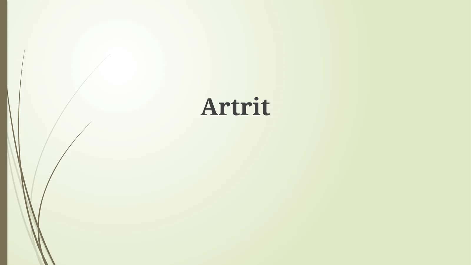 Artrit: Ta'rif va Turlari