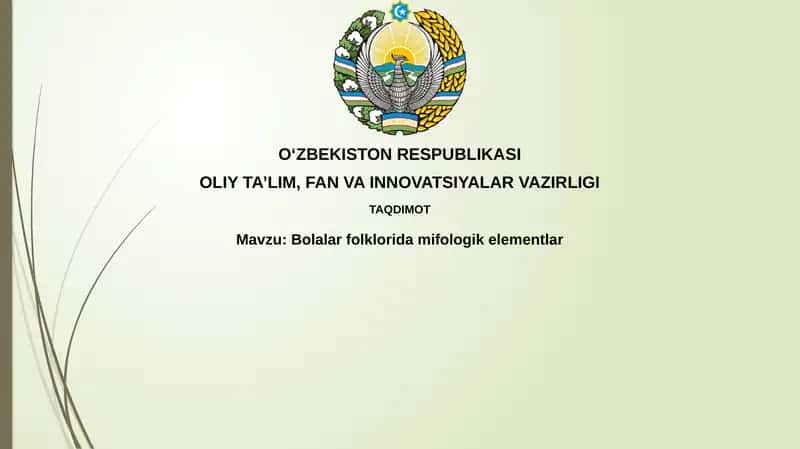 Bolalar folkloridagi mifologik elementlar
