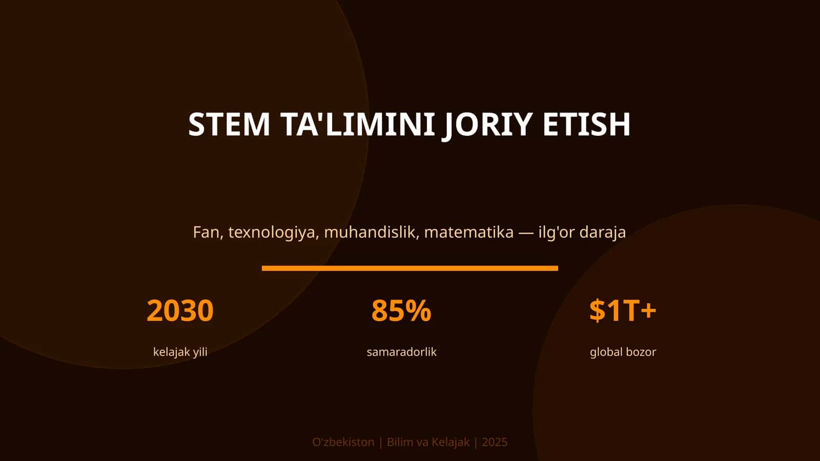 STEM TA'LIMINI JORIY ETISH