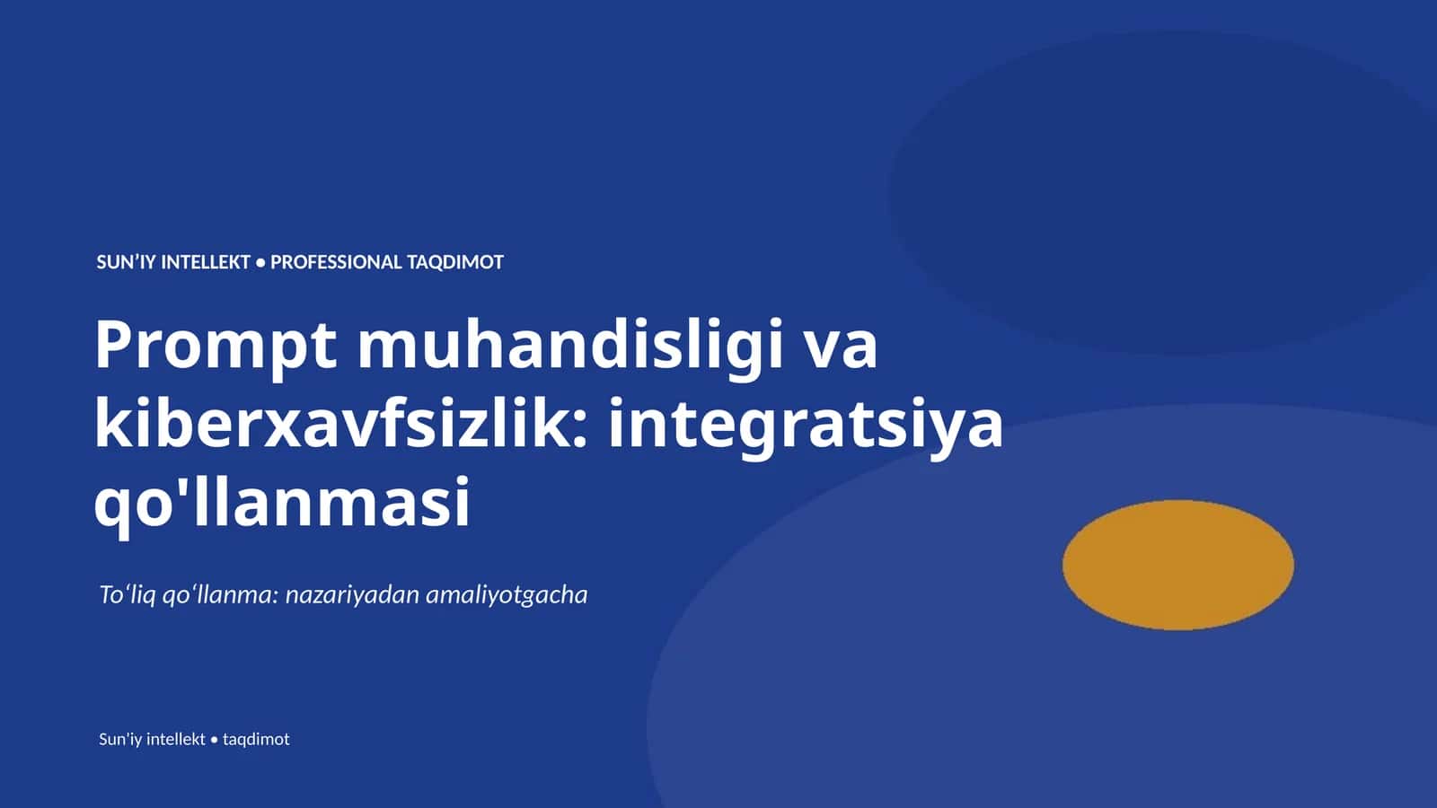 Sun'iy intellekt • taqdimot
