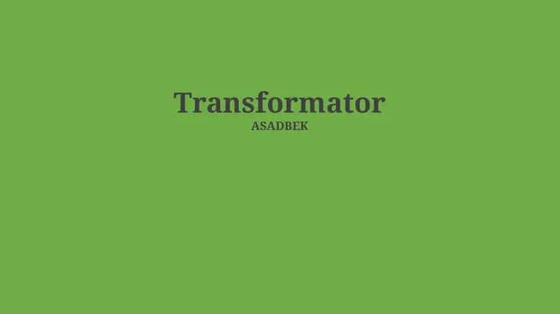 Transformatorlar