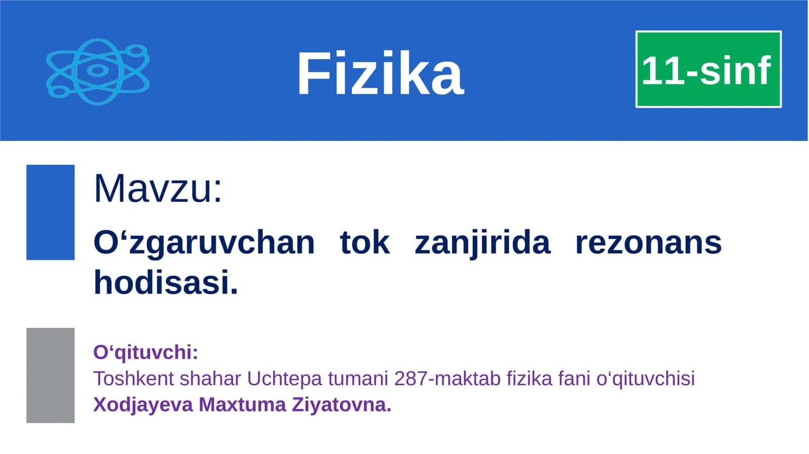 O‘zgaruvchan tok zanjiri da rezonans hodisasi