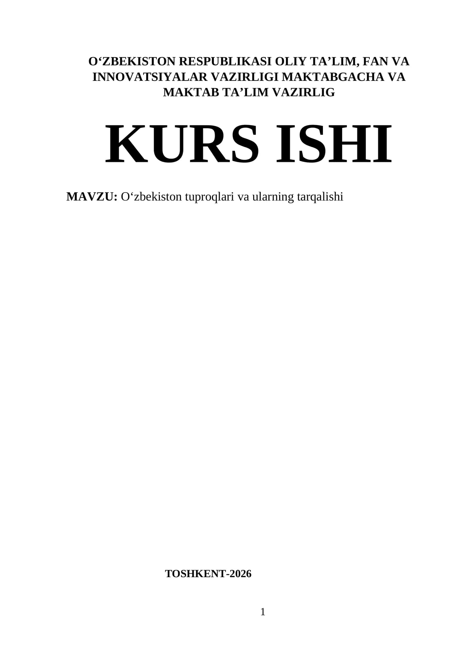 Oʻzbekiston tuproqlari va ularning tarqalishi