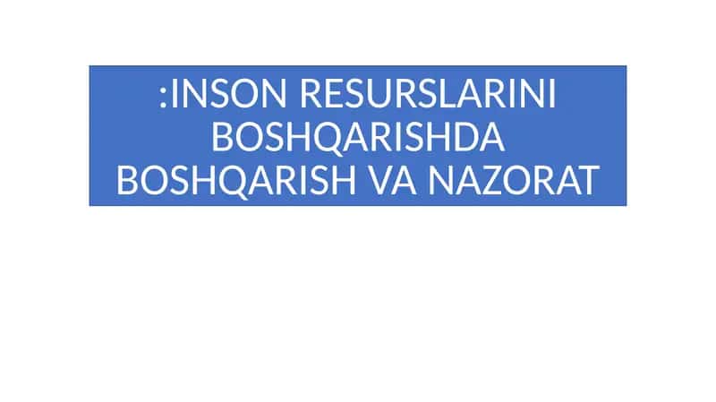 Birgalikda boshqarish haqida tushuncha va ishlab chiqarish