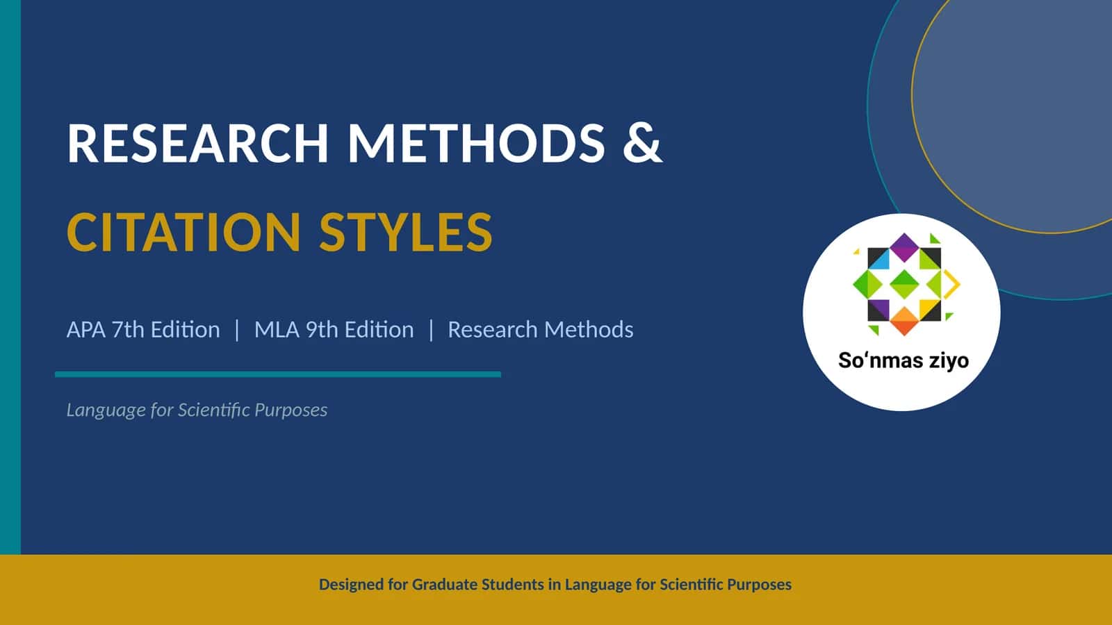 RESEARCH METHODS & CITATION STYLES