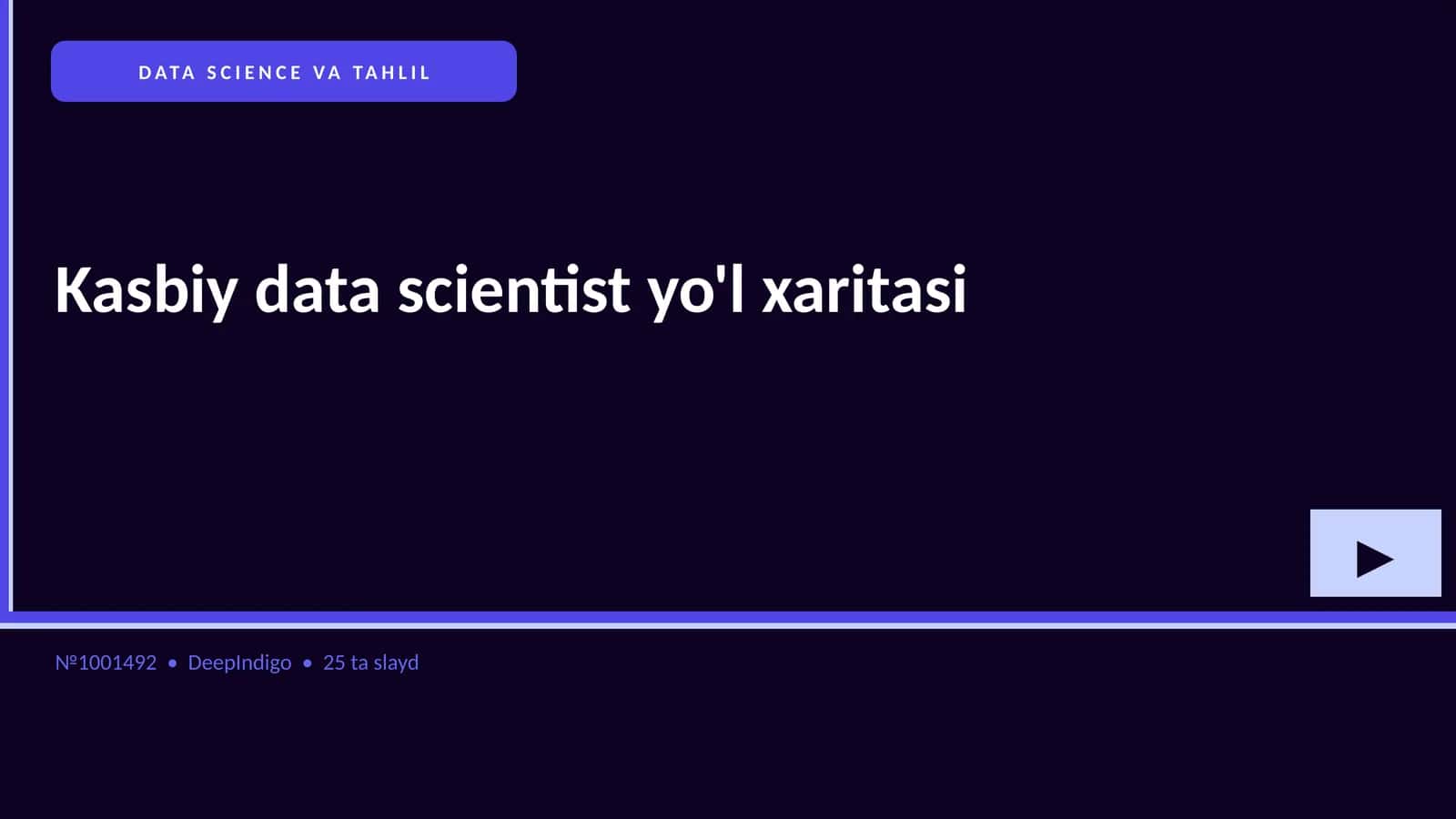 Kasbiy data scientist yo'l xaritasi