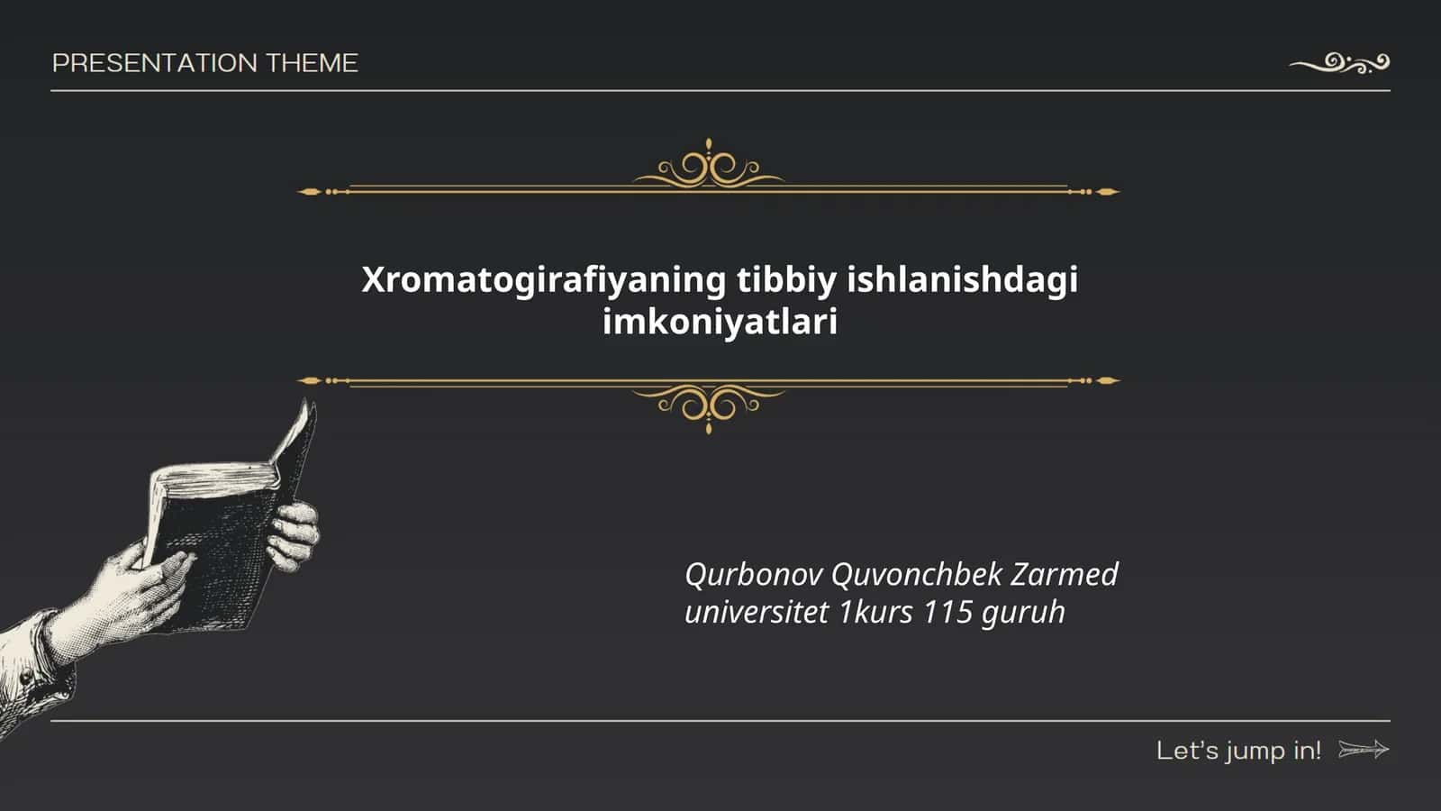 Xromatogirafiyaning tibbiy ishlanishdagi imkoniyatlari