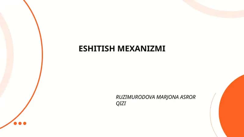 ESHITISH MEXANIZMI
